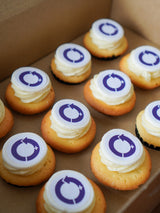 Decorate Your Own - Box of 24 Mini Cupcakes with Sugar Plaque Toppers