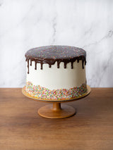White Chocolate Fudgefetti Cake