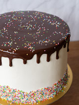White Chocolate Fudgefetti Cake