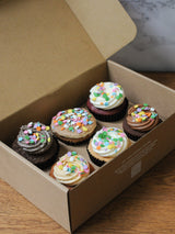 Decorate Your Own - Box of 6 Cupcakes with Sprinkles